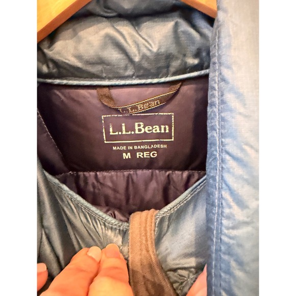 L.L.Bean Womens Medium 650 DownTek Puffer Jacket Teal Lightweight Winter Coat - Picture 3 of 6